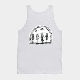 Stick girl (IV/IV) with friends (cut-out) Tank Top